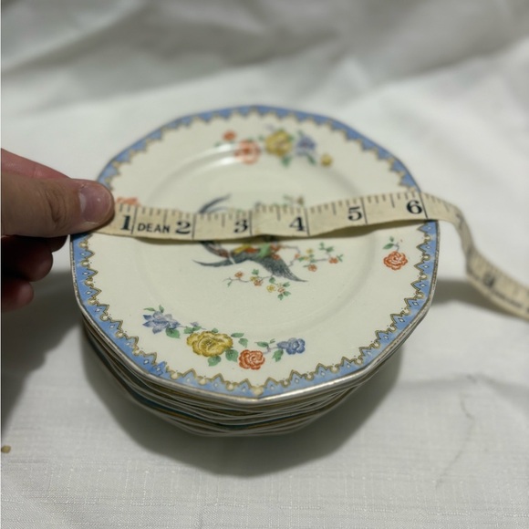 Vintage Floral Porcelain Dessert Plates - Set of 11 - Picture 3 of 6